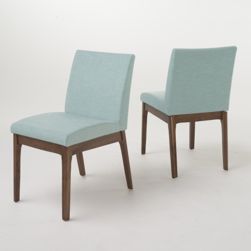 Kwame Mint Fabric/ Walnut Finish Dining Chair
