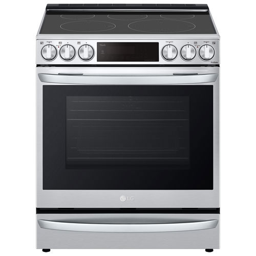 Cuisinière électrique encastrable conv./friture air 30 po de LG - Inox - BO - Endommagé