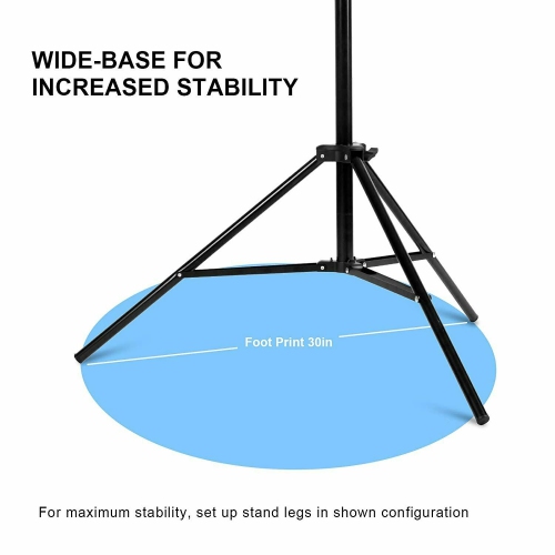 Duramex 8.5 x 5ft T Shaped Photo Backdrop Background Stand 2.6 x 1.5m with 4 Clamps and Carry Bag and Heavy Duty Clamps Support System Kit for Photo