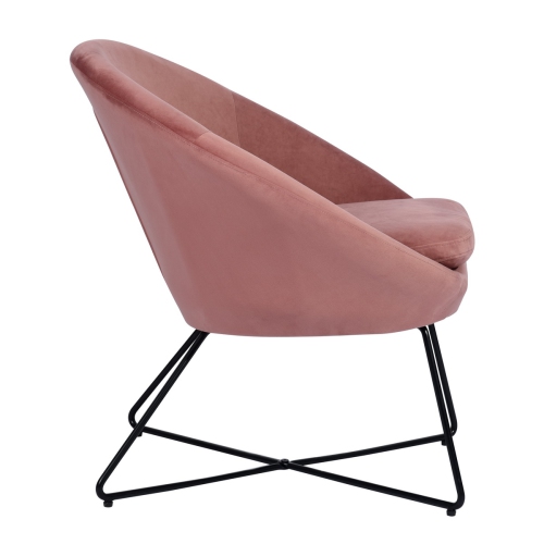 FurnitureR Accent Chair Armchair Fashion Velvet Fabric Upholstery Accent Chairs for Living Room Bedroom,Rose