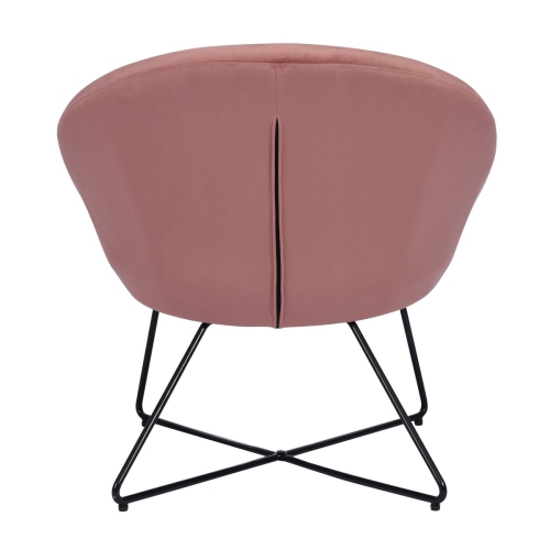 FurnitureR Accent Chair Armchair Fashion Velvet Fabric Upholstery Accent Chairs for Living Room Bedroom,Rose