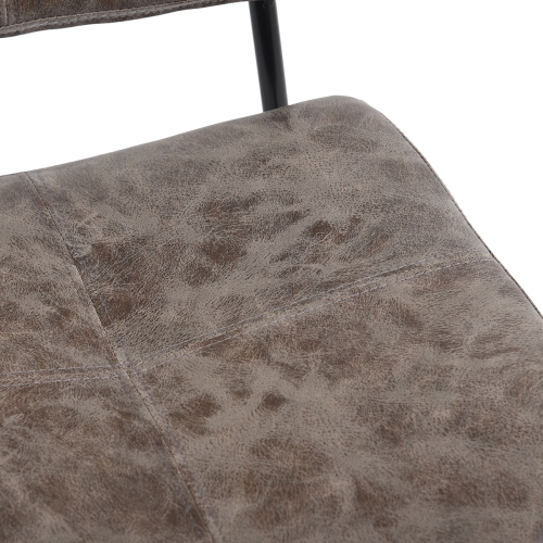 FurnitureR 24 Inch Counter Height Bar Stools Set of 2,Indoor Outdoor Sturdy Metal Frame Stools with Faux Leather Seat Barstools for Kitchen Island