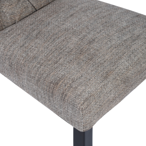 FurnitureR Set of 2 Albee Tufted Parsons Chair,Linen dining chair, Dark Grey