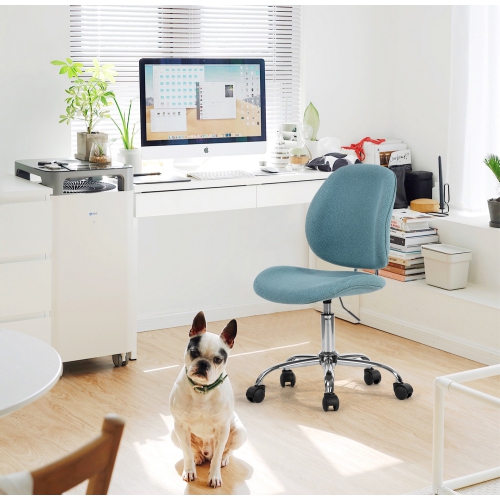 Chaise de bureau moderne en mailles FurnitureR à hauteur ajustable en tissu à dossier rembourré pour bureau à domicile