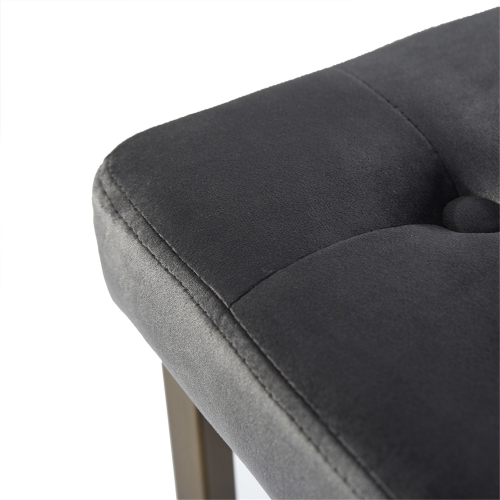 Banc recouvert de velours FurnitureR - GRIS