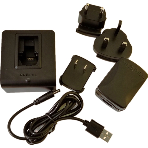 Chargeur station d'accueil É.-U. avec adaptateur pour batterie de drone de combat T-65 X-Wing Star Wars de Propel - remis à neuf, très bon état