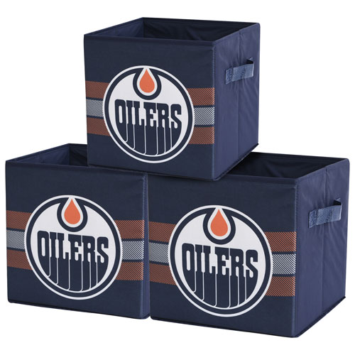 NHL Edmonton Oilers Storage Bin - 3 Pack