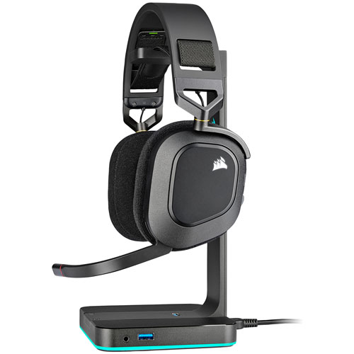 Corsair HS80 RGB Wireless Gaming Headset with Microphone - Carbon