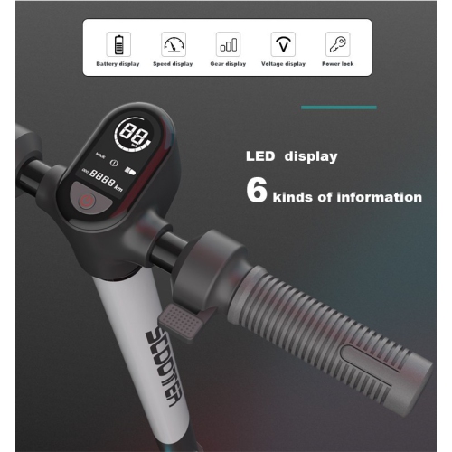 M8 Foldable Electric Scooter for Adults 250W Motor Speed UP to 20KM/H 36V-5.0Ah Lithium Ion Battery Up to 17KM Range/charge, IP64 waterproof