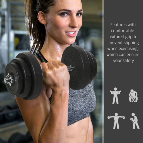 110lbs Dumbbell Set Adjustable Hand Weights Fitness Training Home Gym