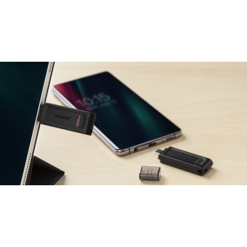 Kingston Digital DataTraveler 70 64GB USB 3.2 + USB-C Flash Drive