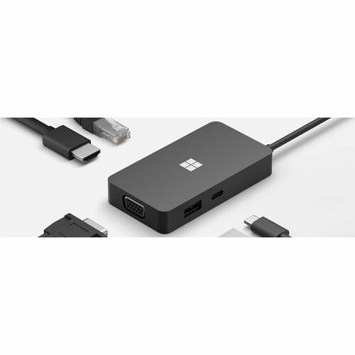 Concentrateur de voyage USB-C avec fil pour Surface de Microsoft - Noir -