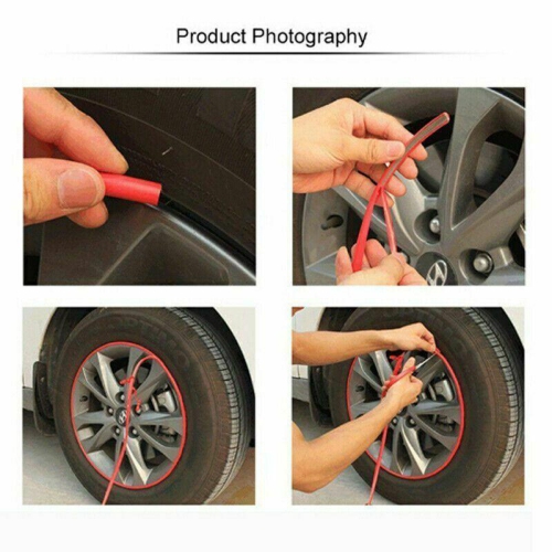Car Wheel Protection Rim Tire Guard Sticker Rubber Strip Tire Care Protector CA