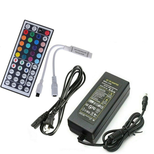 44 Key IR Remote Controller 3528 5050 RGB LED Strip Light 12V 6A Power Supply CA