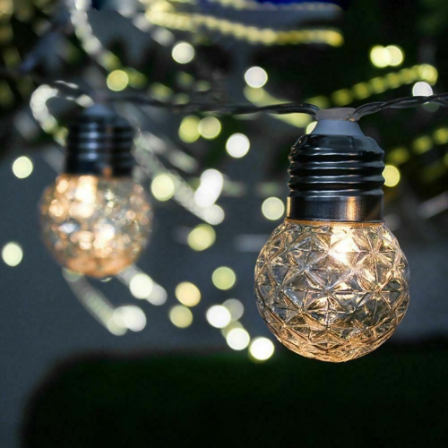 Solar Powered String Lights, 20 LED Clear Ball Waterproof Outdoor Lights, CA SLR