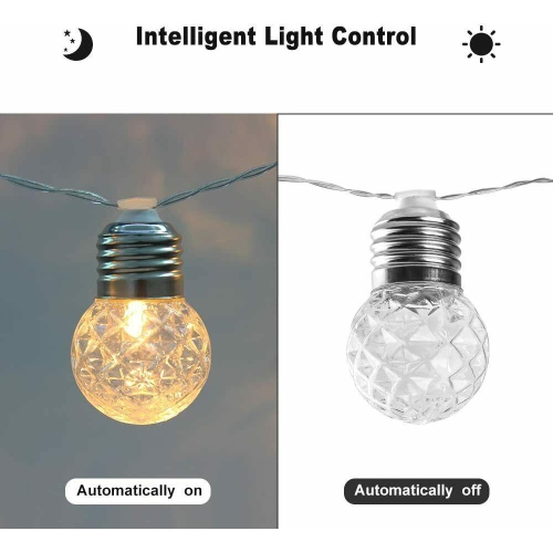Solar Powered String Lights, 20 LED Clear Ball Waterproof Outdoor Lights, CA SLR