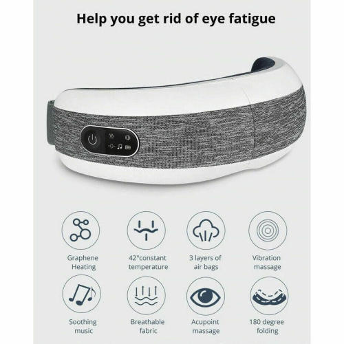 Electric Eye Massager with Heat Air Pressure Vibration Relieve Eye Strain Sleep
