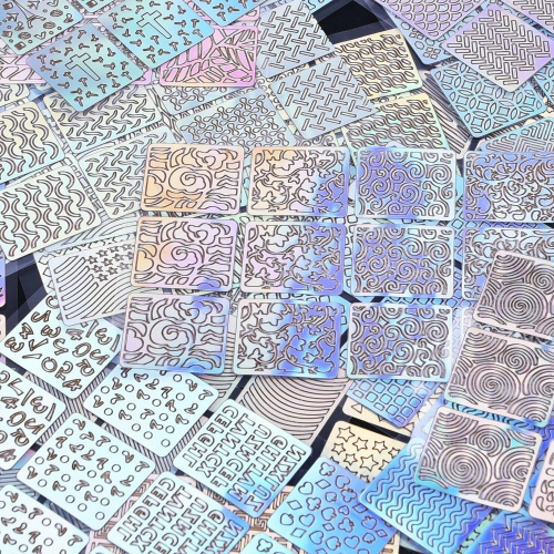 288 Pieces 96 Designs Nail Vinyls Nail Stencil Sticker Sheets Set for Nail Art