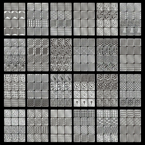 288 Pieces 96 Designs Nail Vinyls Nail Stencil Sticker Sheets Set for Nail Art