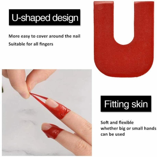 20 Pcs NAIL PAINT Shield Elastic Masking Tape Peel off Bandage Protector BLUE