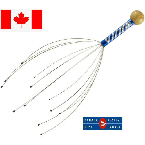 Scalpe Head Massager with Wooden Handle for Home Spa Relief and Relaxation CA