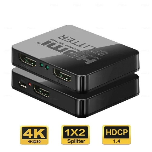 Premium HDMI 1In 2Out 1080P 4K 1X2 HDCP Stripper Splitter Power Signal Amplifier