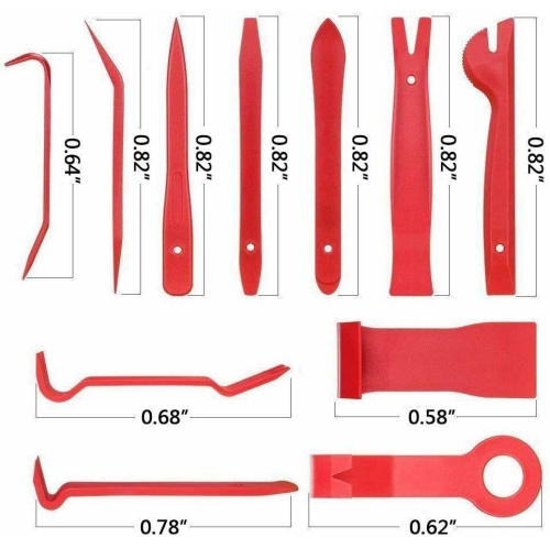 19Pcs Trim Removal Tool Kit Trimmer Car Puller Door Pry Clip Plier Remover Set