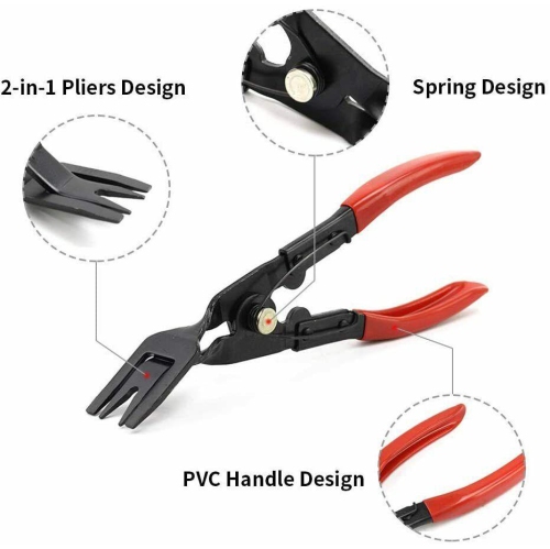 19Pcs Trim Removal Tool Kit Trimmer Car Puller Door Pry Clip Plier Remover Set