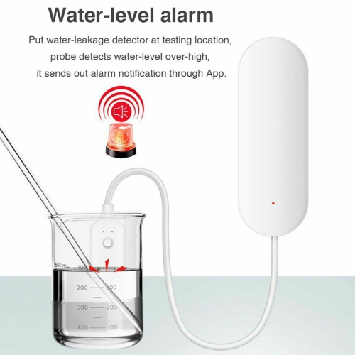 Tuya Smart WiFi Water Leak Sensor Flood Leakage Level Alarm Overflow Detector CA