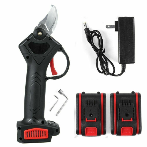 88V Cordless Electric Pruning Shears Secateur Branch Cutter Scissor + 2 Batterie