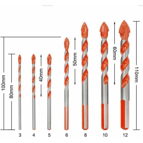 Ultimate Drill Bits Multifunctional 7PCS Set Ceramic Glass Punching Hole Working