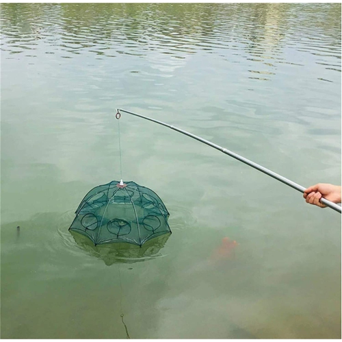 New Fishing Bait Trap Crab Net Crawdad Shrimp Cast Dip Cage Fish Minnow Foldable