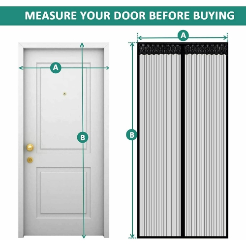 Magnetic Door Mesh Net for Mosquito and insects Magic, Curtain Pet and Kid Entry