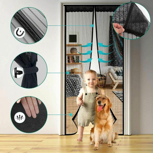Magnetic Door Mesh Net for Mosquito and insects Magic, Curtain Pet and Kid Entry