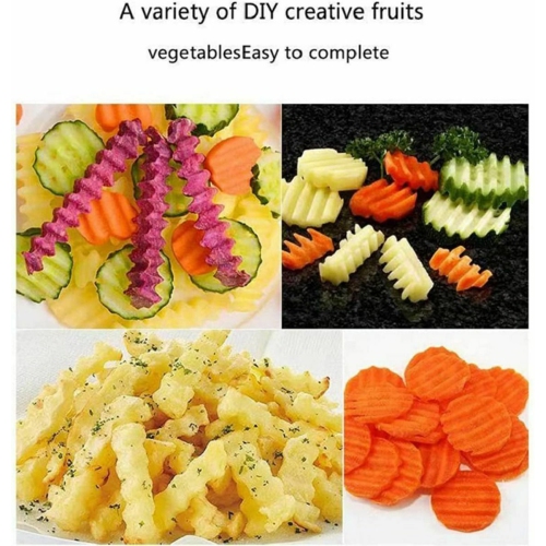 Chip Steel Dough Knife Potato Wavy Slicer Kitchen Vegetable Crinkle Cutter Blade