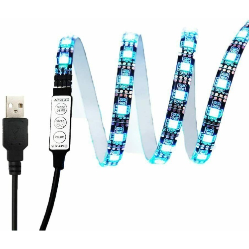 5V USB LED Light RGB 5050 60 Led 3M Controller Led Strip Tape Lamp TV Tape CA