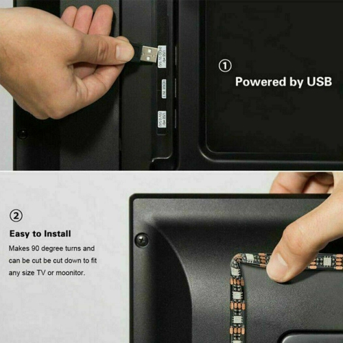 5V USB LED Light RGB 5050 60 Led 3M Controller Led Strip Tape Lamp TV Tape CA