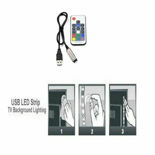 5V USB LED Light RGB 5050 60 Led 3M Controller Led Strip Tape Lamp TV Tape CA