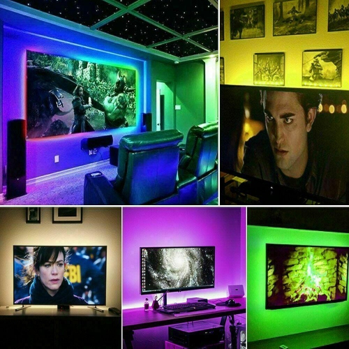 Bandes lumineuses à DEL pour téléviseur rétroéclairage 3M RVB USB MULTICOLORE CHANGEANT pour le téléviseur