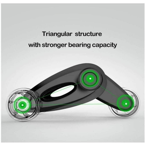 Ab Roller Machine Gymwar Fitness 4 wheeler Home Workout Exercise Equipment Green