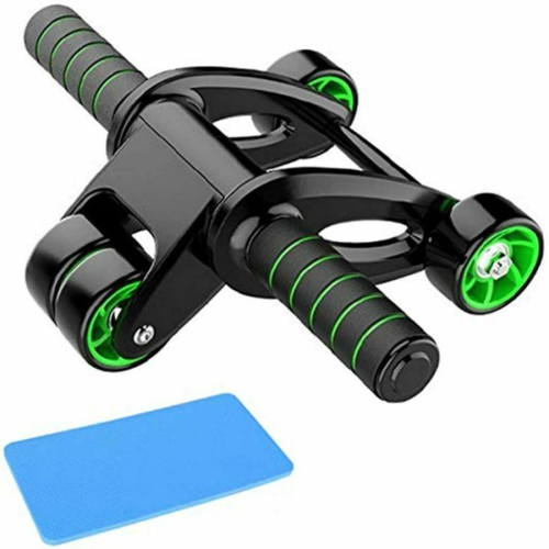 Ab Roller Machine Gymwar Fitness 4 wheeler Home Workout Exercise Equipment Green