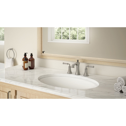 Ancona Peonia Widespread Bathroom Faucet in Brushed Nickel