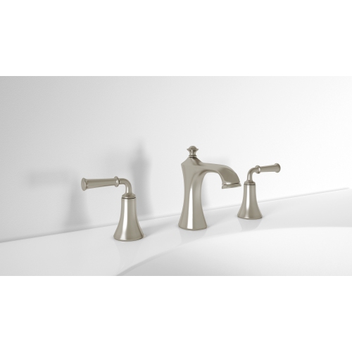 Ancona Peonia Widespread Bathroom Faucet in Brushed Nickel