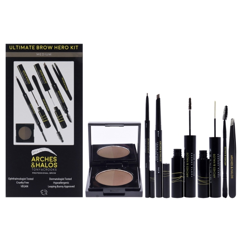 Ultimate Brow Hero Kit - Medium by Arches and Halos for Women - 7 Pc Kit