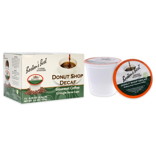 Donut Shop Decaf Gourmet Coffee by Bostons Best for Unisex - 12 Cups Coffee