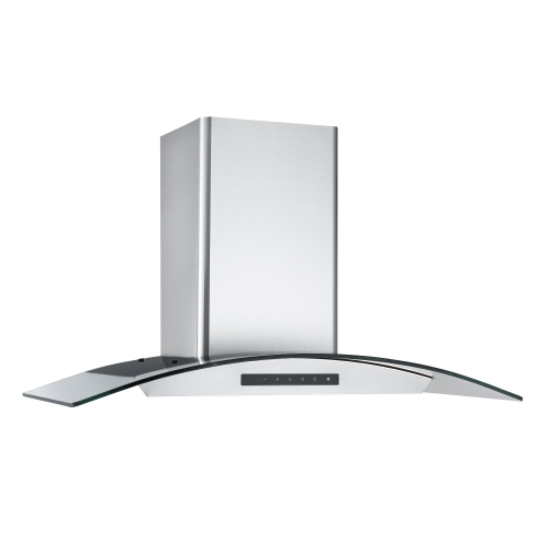 Ancona GCL636 36 in. Wall Mount Glass Canopy Range Hood in Stainless Steel with Night Light Feature
