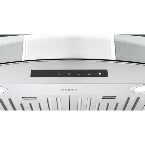 Ancona GCL636 36 in. Wall Mount Glass Canopy Range Hood in Stainless Steel with Night Light Feature