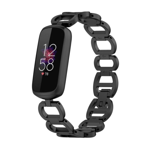 STRAPSCO  Metal Alloy Link Jewelry Watch Bracelet Band for Fitbit Luxe - In Black