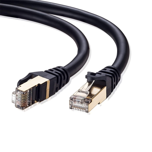 Speedex 15ft Cat 7 High-Speed 10 Gigabit Ethernet Patch Internet Cable - Black