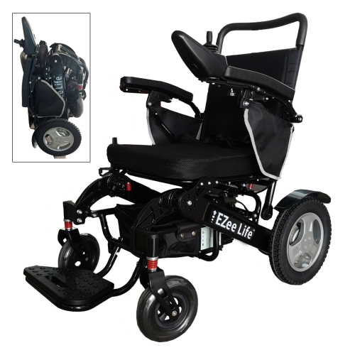 EZee Life EZee Fold 6G Electric Wheelchair - Aluminum Frame - 12” Rear Wheels